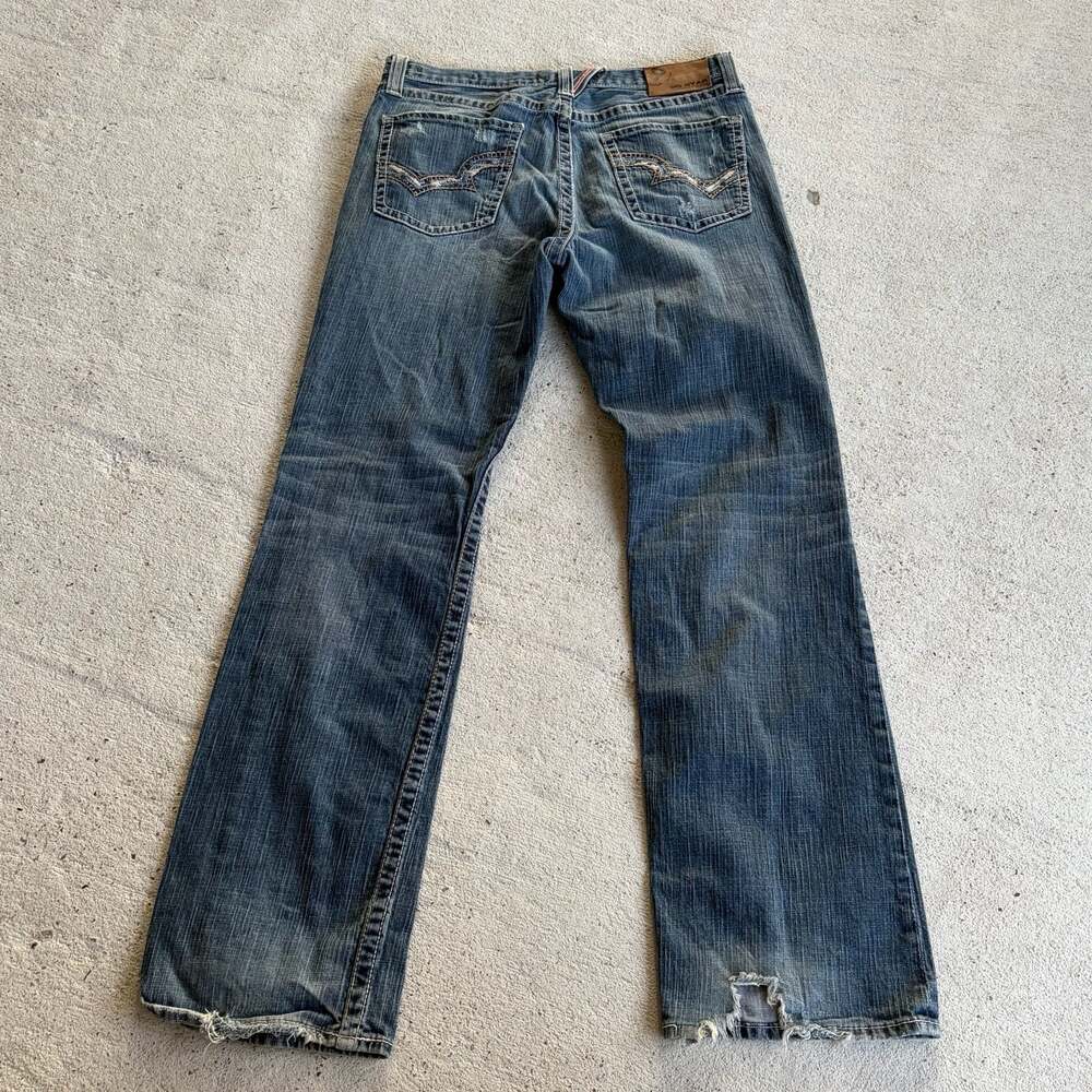 Super Clean Big Star Pioneer Bootcut Jeans Size 33x32 Distressed Denim